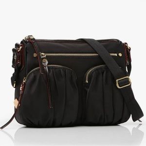 MZ Wallace Paige Crossbody Black Bedford Crossbody, silver hardware, LIKE NEW